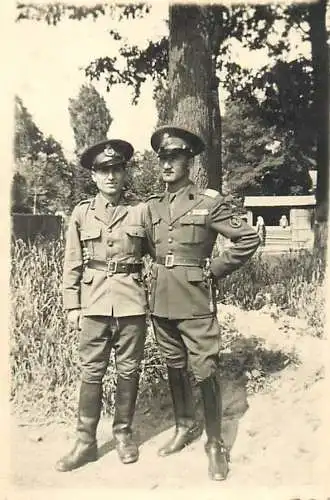 Military men Romania uniforms T. Magurele 1943