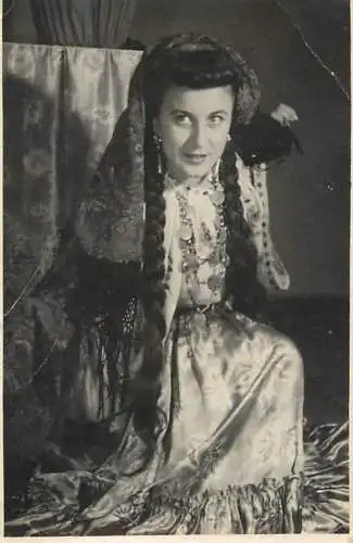 Annonymous person folk type costumes Romania