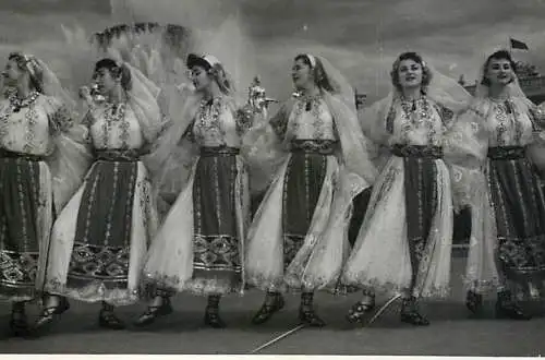 Annonymous persons folk types costumes and dance Europe