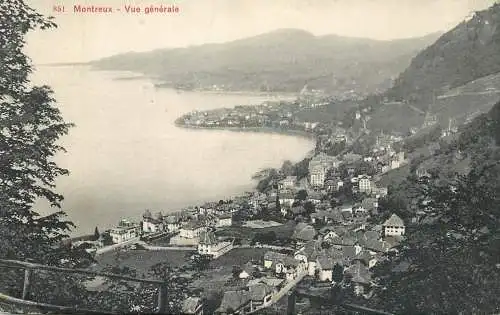 Postcard Switzerland Montreux coast
