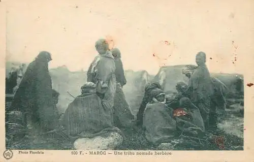 Postcard Morocco une tribu nomade berbere