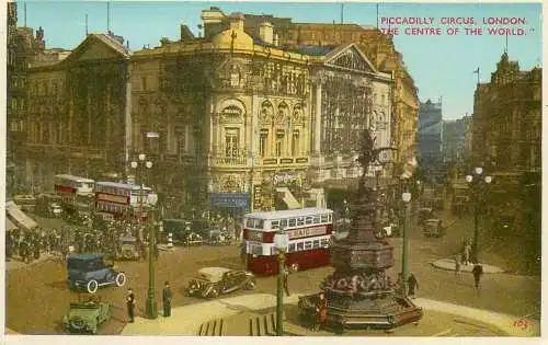 Postcard United Kingdom England London Piccadilly Circus bus