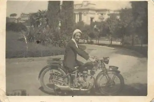 Romania annonymous person motorcycle 4 x 6 cm photo