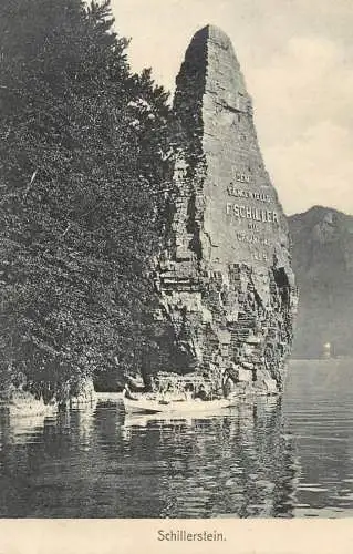 Postcard Switzerland Schillerstein rock