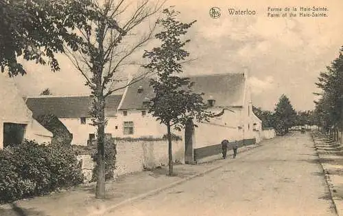 Postcard Belgium Waterloo farm on the Haie-Sainte
