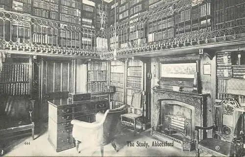 Postcard United Kingdom England Abbotsford castle study