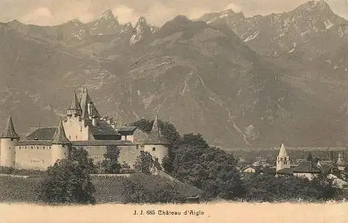 Postcard Switzerland chateau d'Aigle