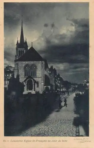 Switzerland postcard Lausanne St Francois