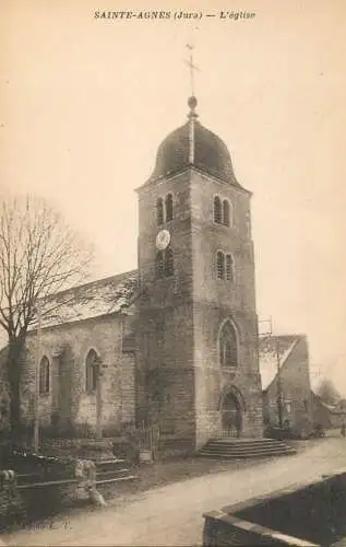 France postcard Jura Sainte Agnes l'eglise