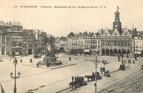 France cpa Aisne Saint Quentin theatre