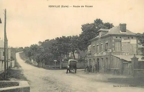 France cpa Eure Igoville Route de Rouen