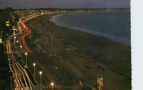 France La Cote d'Amour La Baule (Loire- Atlantique) - vue generale de la plage aspect nocturne