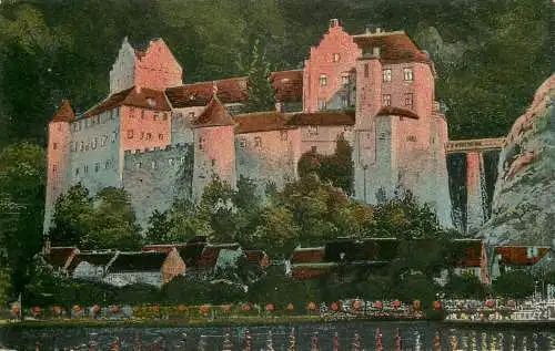 AK Schloss Meersburg am Bodensee - Schlossbeleuchtung