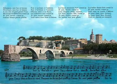 France Avignon (Vaucluse) Le Pont d'Avignon et sa chanson