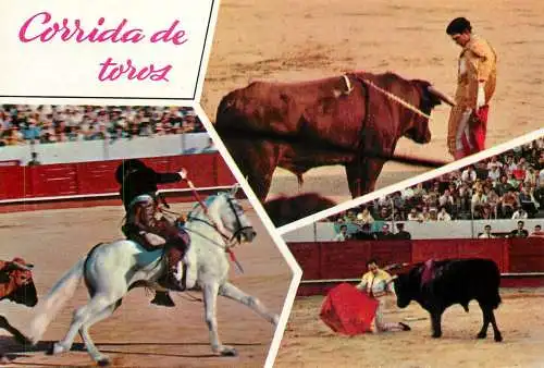 Spain bull fightss souvenir multi view