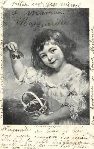 La petite fille avec cerises J. Russell 1905
