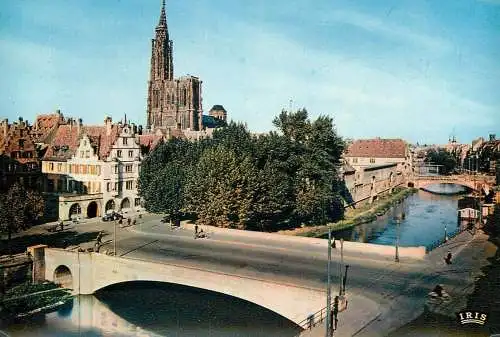 France Strasbourg Pont St Nicolas et Cathedrale
