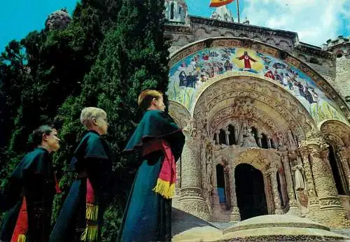 Spain Barcelona Tibidabo Sacred Heart National Expiatory Basilica entrance