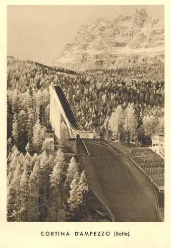 Postcard Italy Cortina d'Ampezzo olympic ski jump