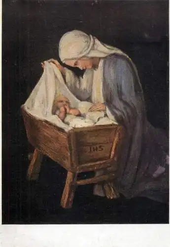 Postcard Paintings M. Spotl Maria du beste Mutter 1942 Germany