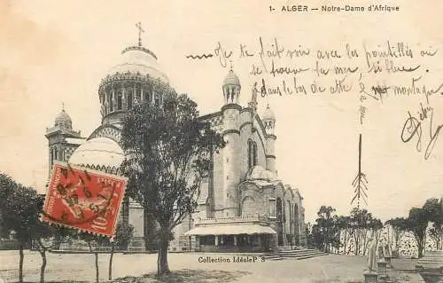 Africa postcard Algeria Algiers Notre Dame d'Afrique