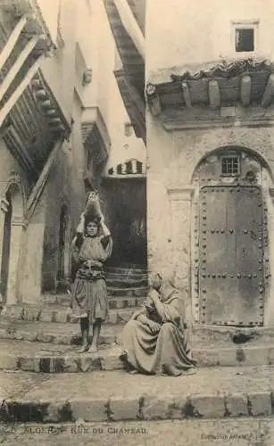 Africa postcard Algeria Algiers rue du Chameau ethnic