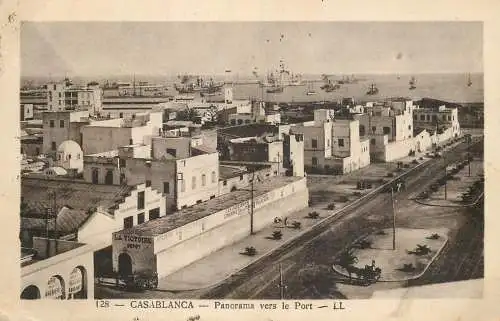 Africa postcard Morocco Casablanca panorama