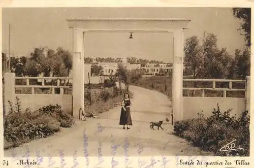 Africa postcard Morocco Meknes quartier des villas