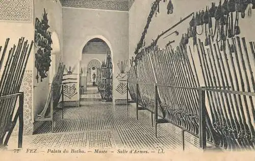 Africa postcard Morocco Fez Palais du Batha musee Salle d'Armes