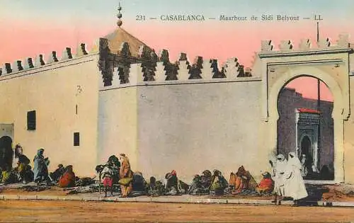 Africa postcard Morocco Casablanca Maarbout de Sidi Belyout