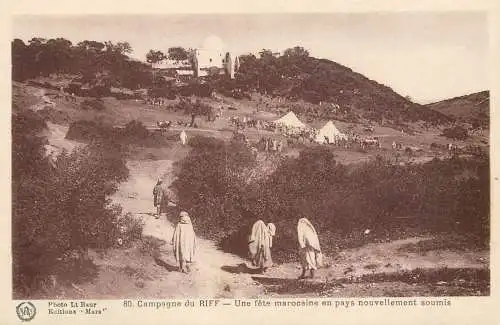Africa postcard Morocco ampagne du Riff une fete marocaine