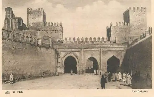 Africa postcard Morocco Fes citadel Bab-Dekaken