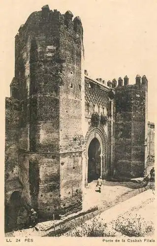 Africa postcard Morocco Fes porte de la Casbah Filala citadel