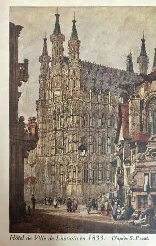 Hotel de ville de Louvain en 1833 d`apres S. Prout
