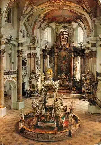 Postcard Germany Wallfahrtskirche Vierzenheiligen basilika erbaut von Balthasar Neumann