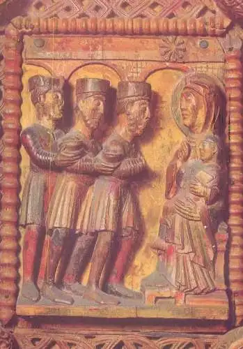 Postcard Germany Anbetung der Konige fresco detail