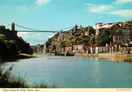 Postcard United Kingdom England Bristol Avon Clifton suspension bridge