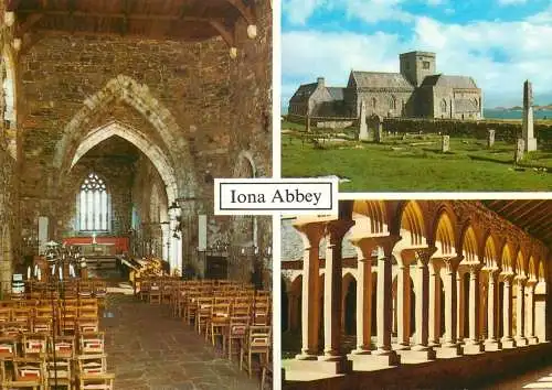 Postcard United Kingdom Scotland Ross Isle of Iona abbey