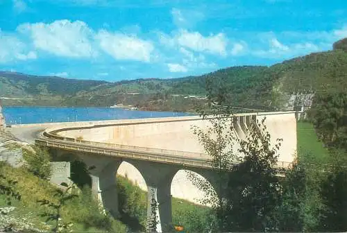 Postcard Romania Bicaz barajul si lacul de acumulare 1974