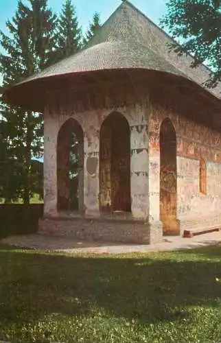 Postcard Romania biserica manastirii Humor