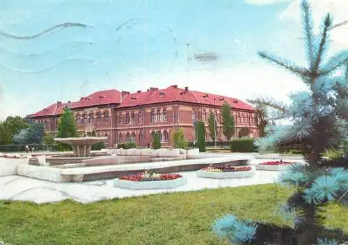 Postcard Romania Roman liceil Roman Voda