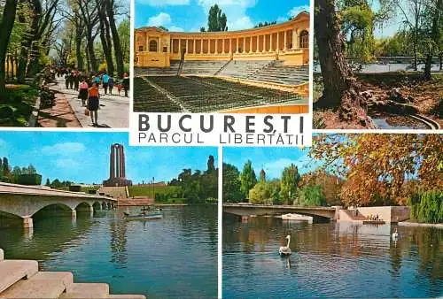 Postcard Romania Bucuresti Parcul Libertatii