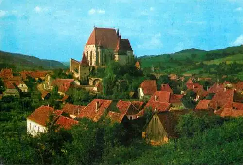 Postcard Romania Sibiu Biertan