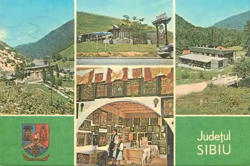 Postcard Romania Sibiu cabana Valea Oltului Cabana Saliste