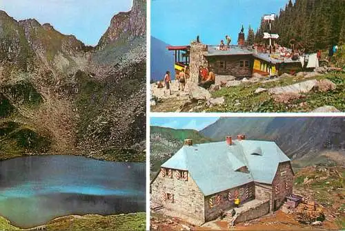 Postcard Romania Muntii fagaras saua si lacul Podragu