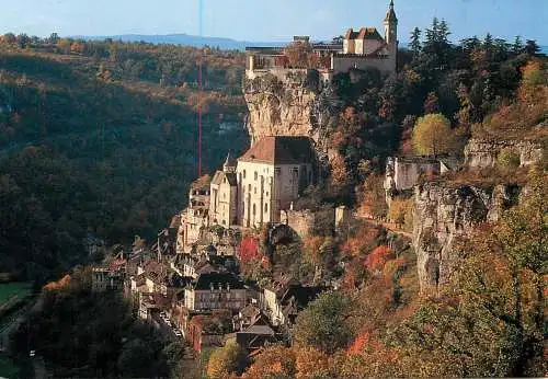 Postcard France Lot > Rocamadour cliff church