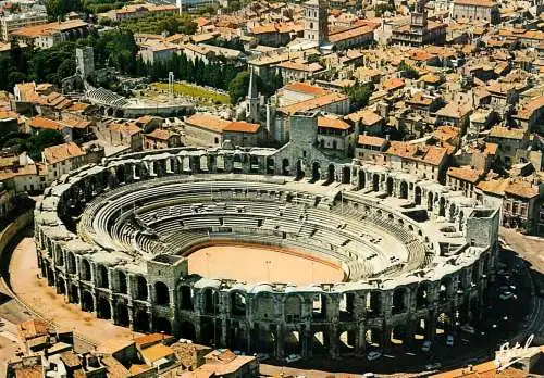 Postcard France Bouches-du-Rhône > Arles aerial view arena