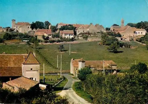 Postcard France Taize village avec eglise romane