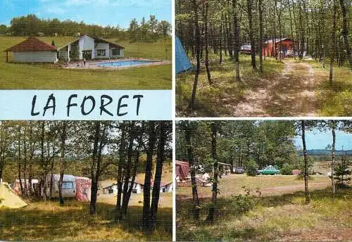Postcard France Dordogne camping La Foret