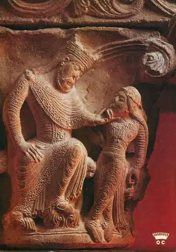 Postcard France sculpture Saint Sernin Mort de Saint Jean Baptiste